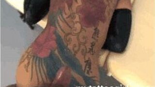 Sexy tattooed jandi Lin fucks sucks real good porn video